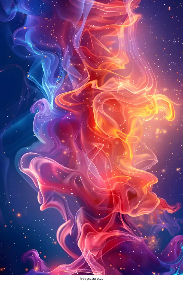 Abstract colorful smoke