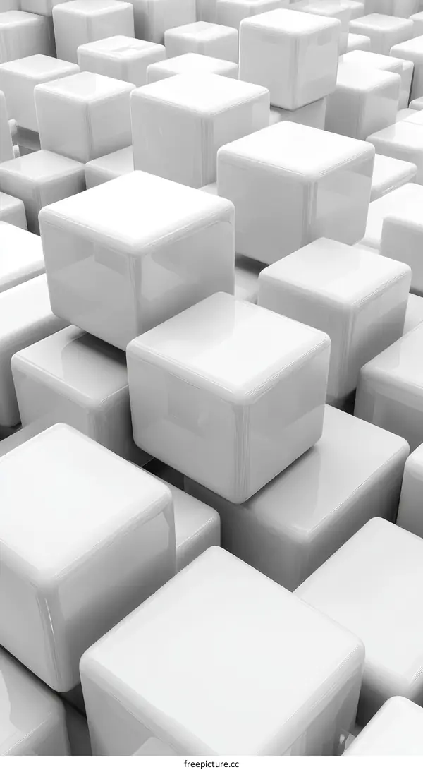 Abstract Geometric White Cubes