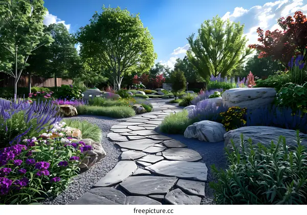 Garden landscape design renderings