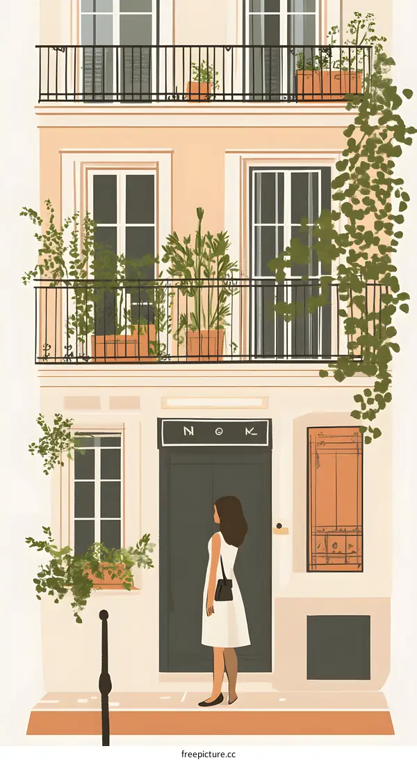 Woman Standing In Front of Building