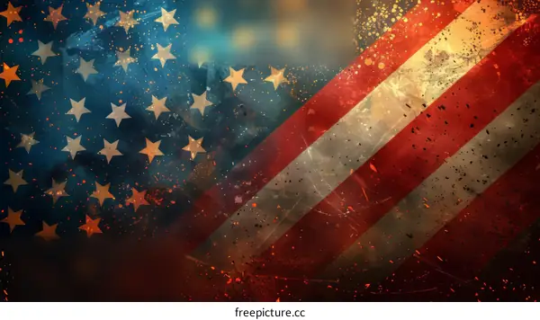 Patriotic grunge American flag background
