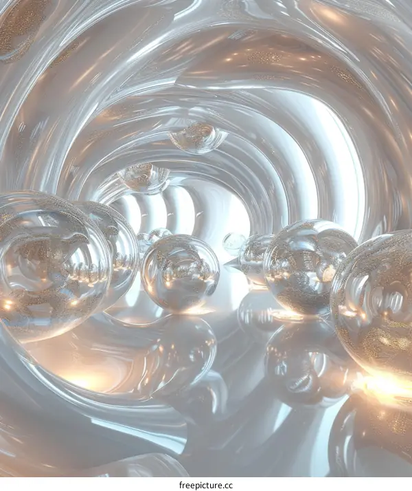 Abstract Futuristic Architectural Interior Design