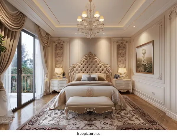 Luxury Bedroom Interior Design Illustration