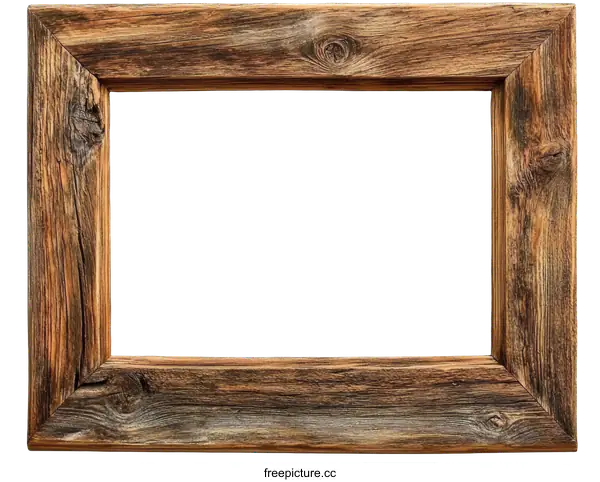 [Transparent Background PNG]Rustic Wooden Picture Frame