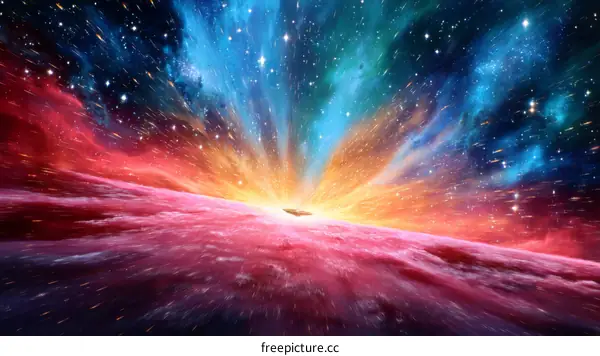 Colorful Space Explosion Illustration