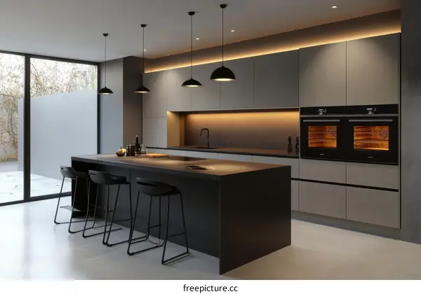 Modern Kitchen Design with Contemporary Cabinets