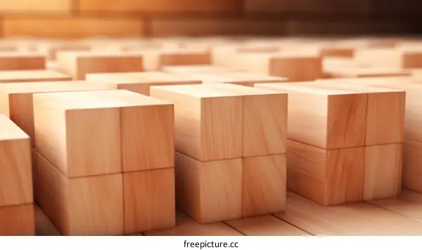 Stacked Cubes in Light Beige