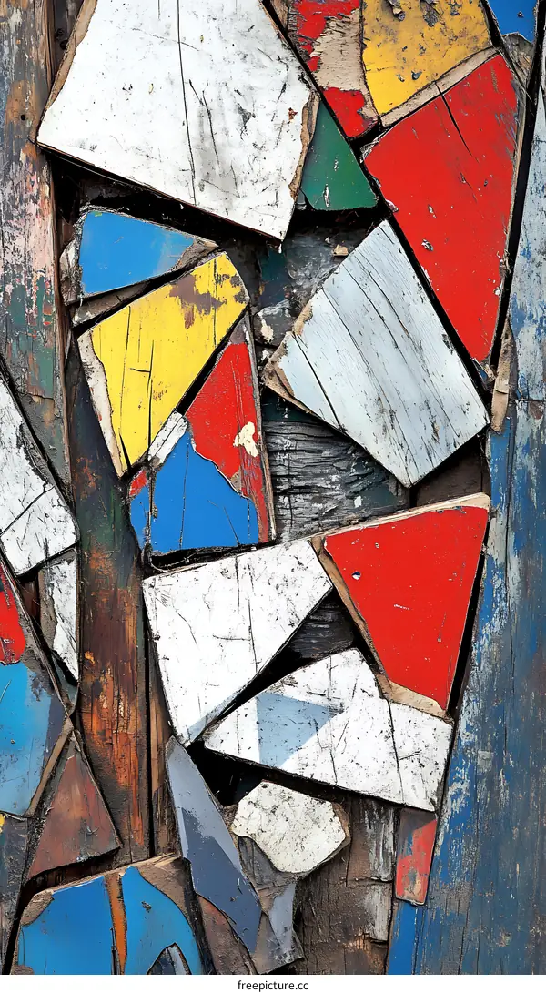 Abstract Wood Panel Art Texture