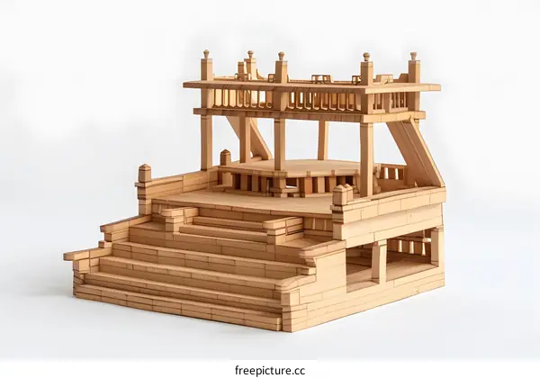 Wooden Model of a Balinese Temple Building