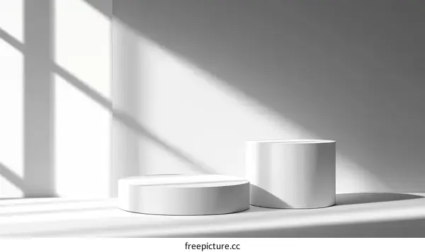 Minimalist White Product Display Stand