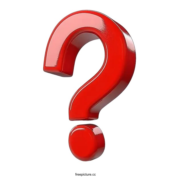 [Transparent Background PNG]Red Question Mark Illustration