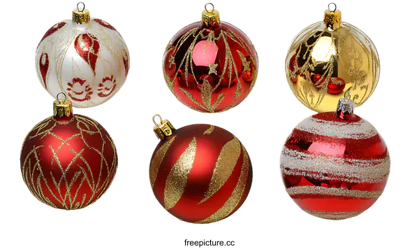 [Transparent Background PNG]Christmas Ornaments Collection with Various Designs
