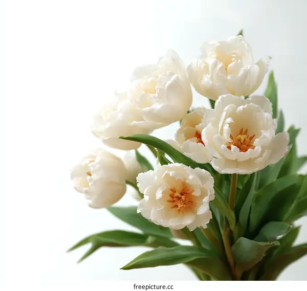 Elegant Bouquet of Creamy White Tulips