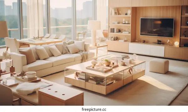 Modern Living Room With Bright and Airy Decor