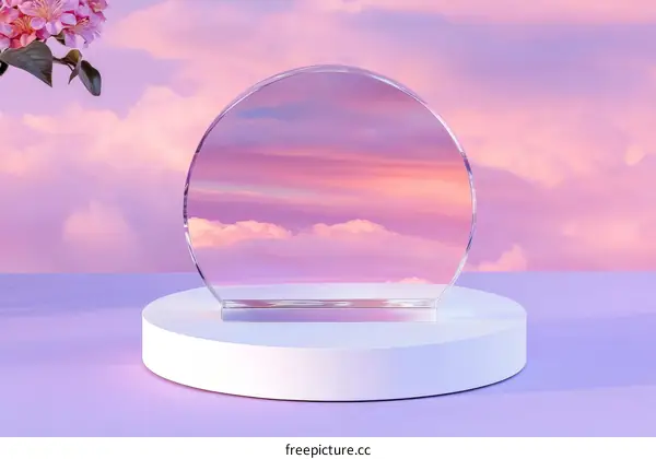 Abstract Pink Sky Display Stand