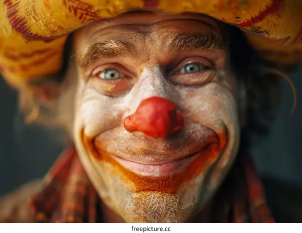 Smiling Clown Face Close Up