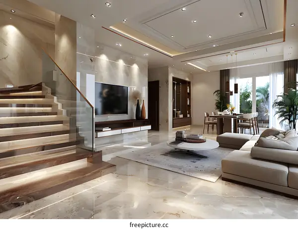 Modern minimalist living room