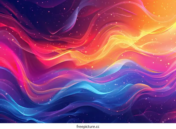 Abstract Colorful Wavy Background Design
