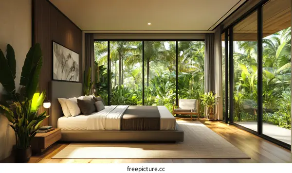 Modern Tropical Bedroom Interior Design