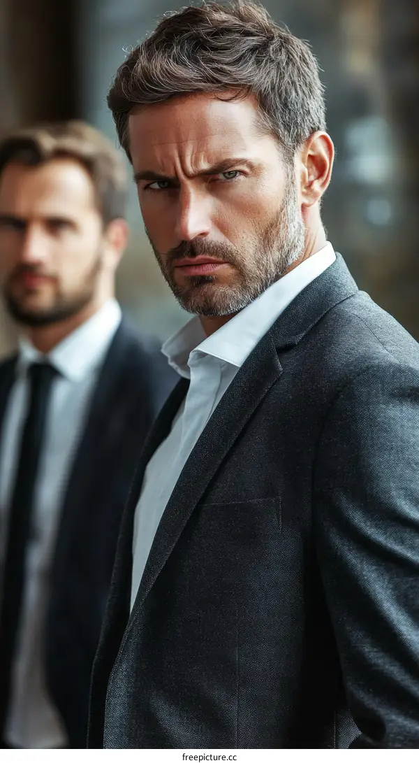 Two Caucasian Business Men in Formal Attire