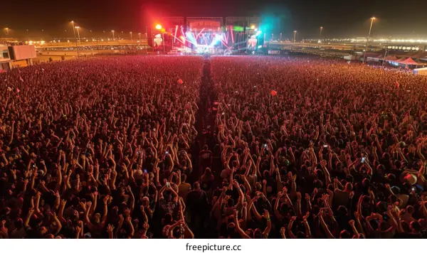 Crowd of People at a Music Festival