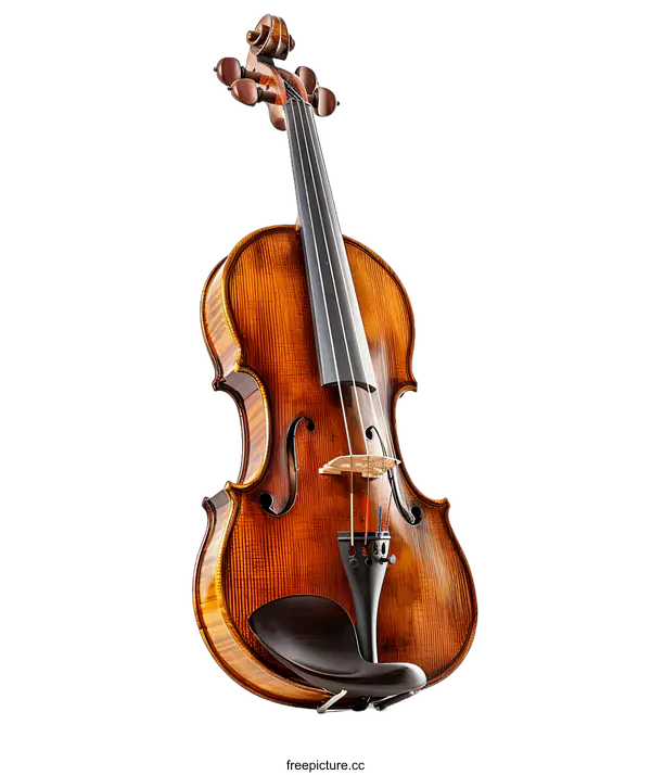 [Transparent Background PNG]A violin isolated on a white background