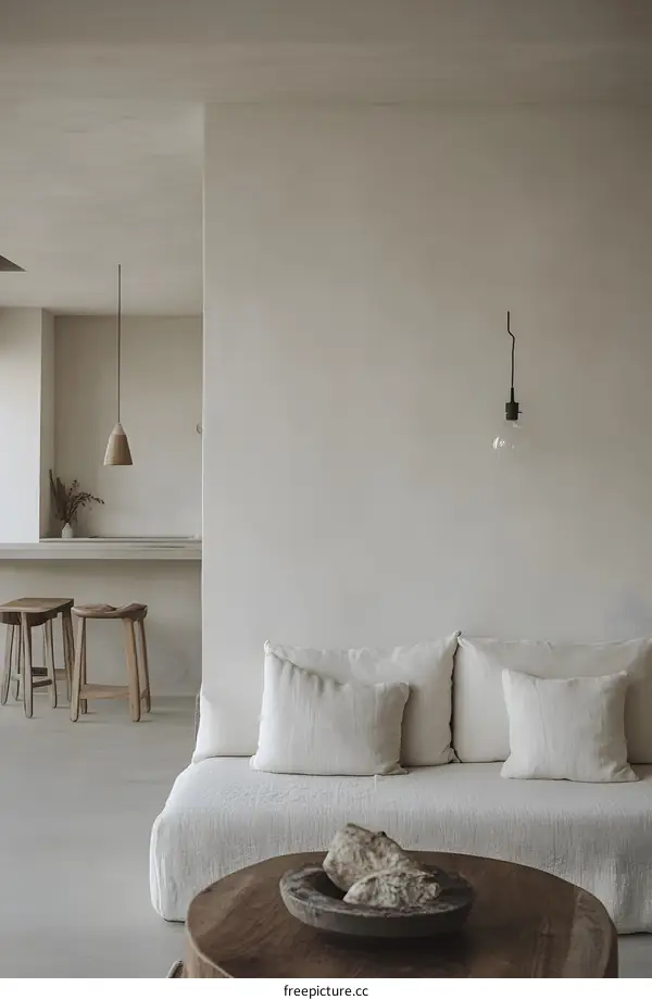 Minimalist Living Room Interior Design with Neutral Colors