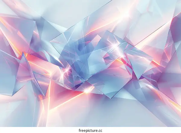 Vibrant Geometric Glass Shards Background