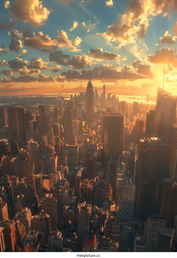 NYC Skyline Sunset Photography