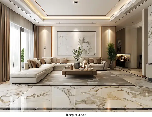 Modern minimalist living room