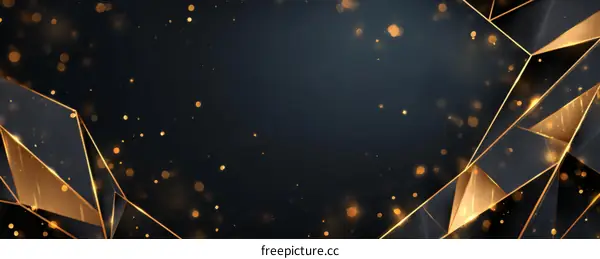 Abstract Geometric Background with Gold Accents