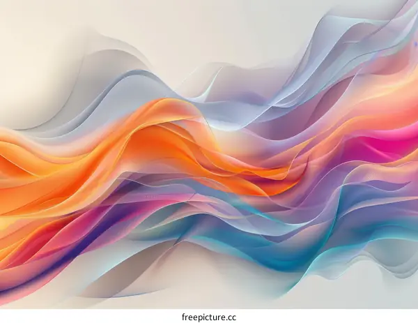 Abstract Colorful Flowing Waves Background Design