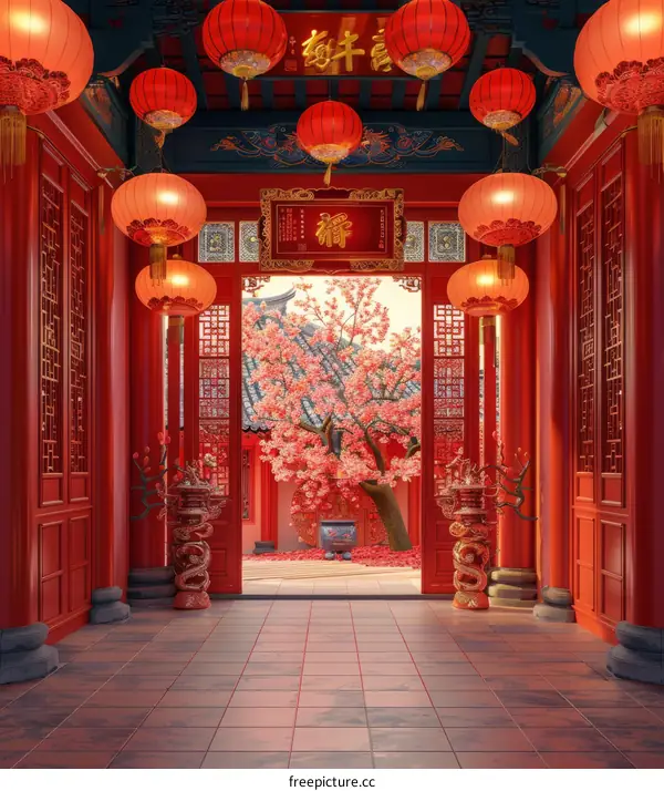 Traditional Chinese Courtyard Interior Design