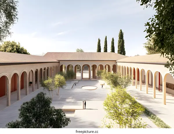 Arches Courtyard Architecture Design