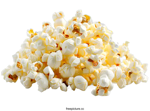 [Transparent Background PNG]Close Up Of White Popcorn Isolated On White Background