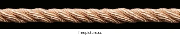 Beige Rope Detail Close Up on Black Background