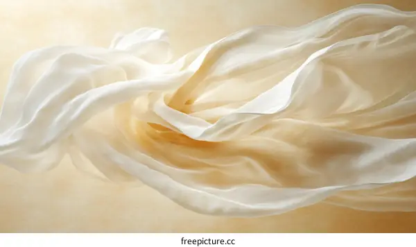 Elegant Flowing Fabric Texture in Soft Light