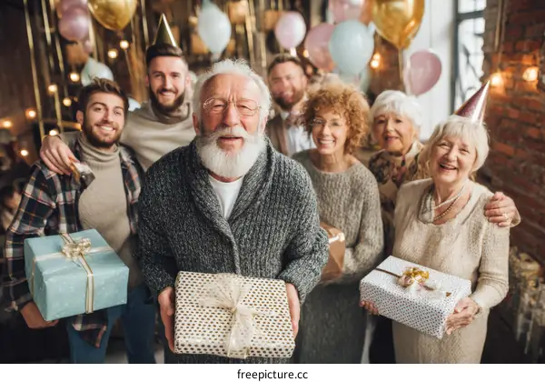 Happy Family Celebration with Gifts