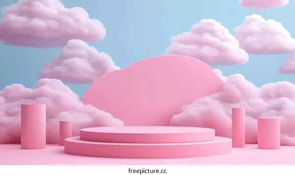 Pink Cloud Scene Product Showcase