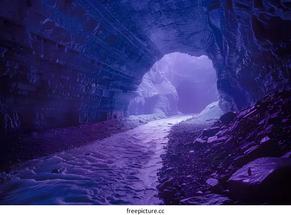 Underground River in Purple Cave