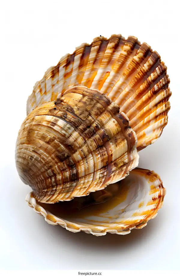 A close-up image of a seashell