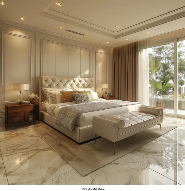 Modern luxury bedroom interior design