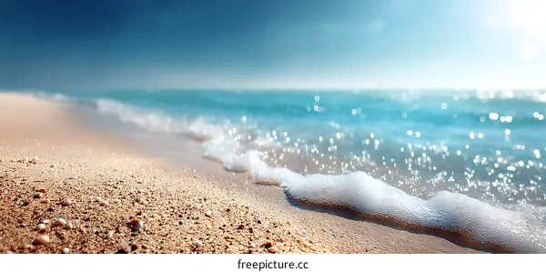 Beautiful Beach Wave at Sunrise