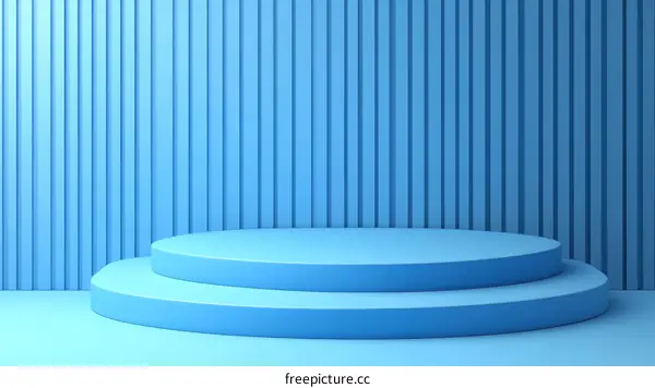 Light Blue Minimalist Product Display Platform