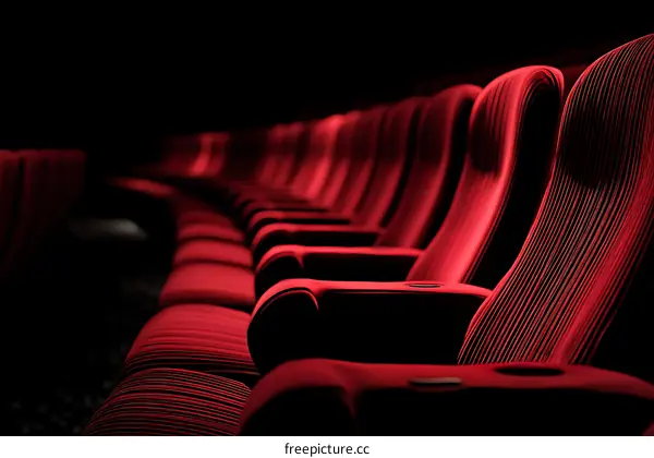 Cinema Seats in a Dark Theater