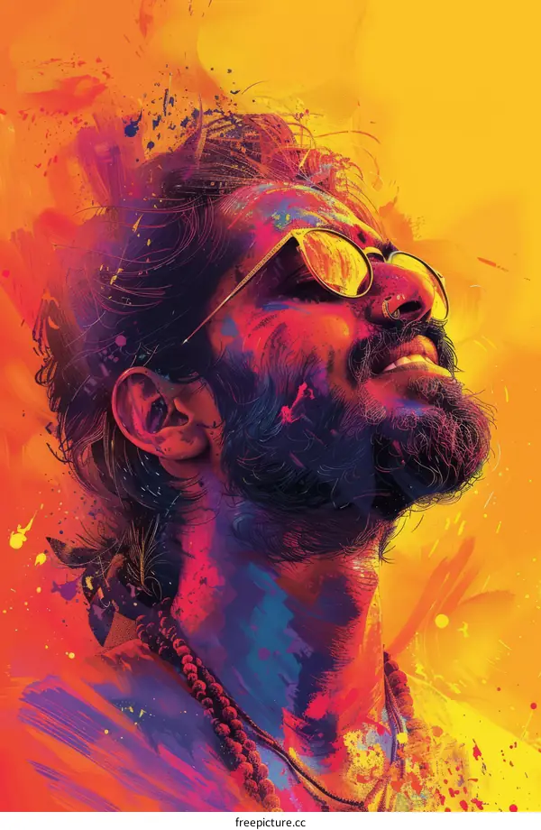 Tamil actor Vijay Sethupathi in an artistic illustration
