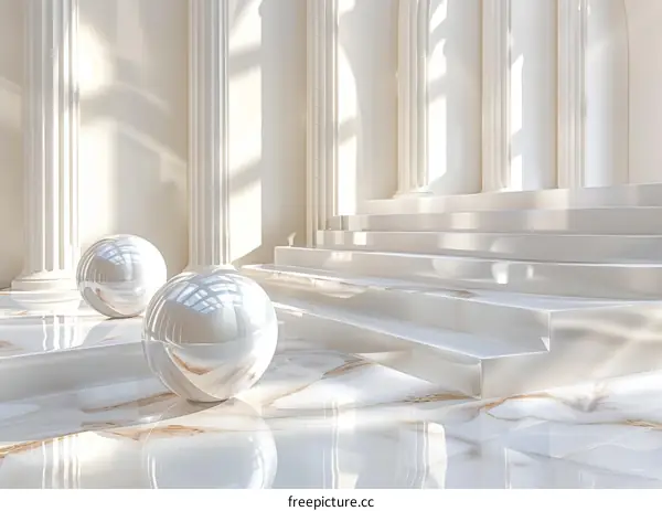 Elegant White Architectural Interior Design