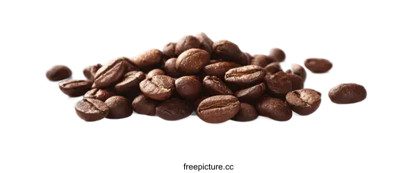 [Transparent Background PNG]A pile of roasted coffee beans with rich brown color