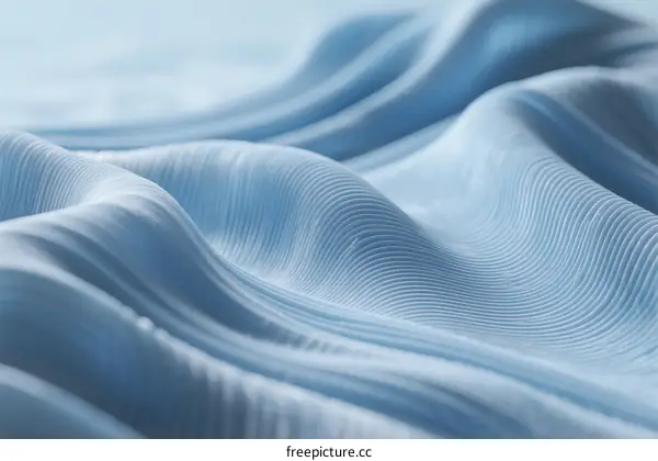 Abstract Blue Textured Waves with Soft Curves and Smooth Patterns