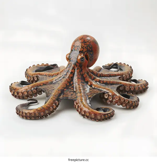 Octopus on White Background